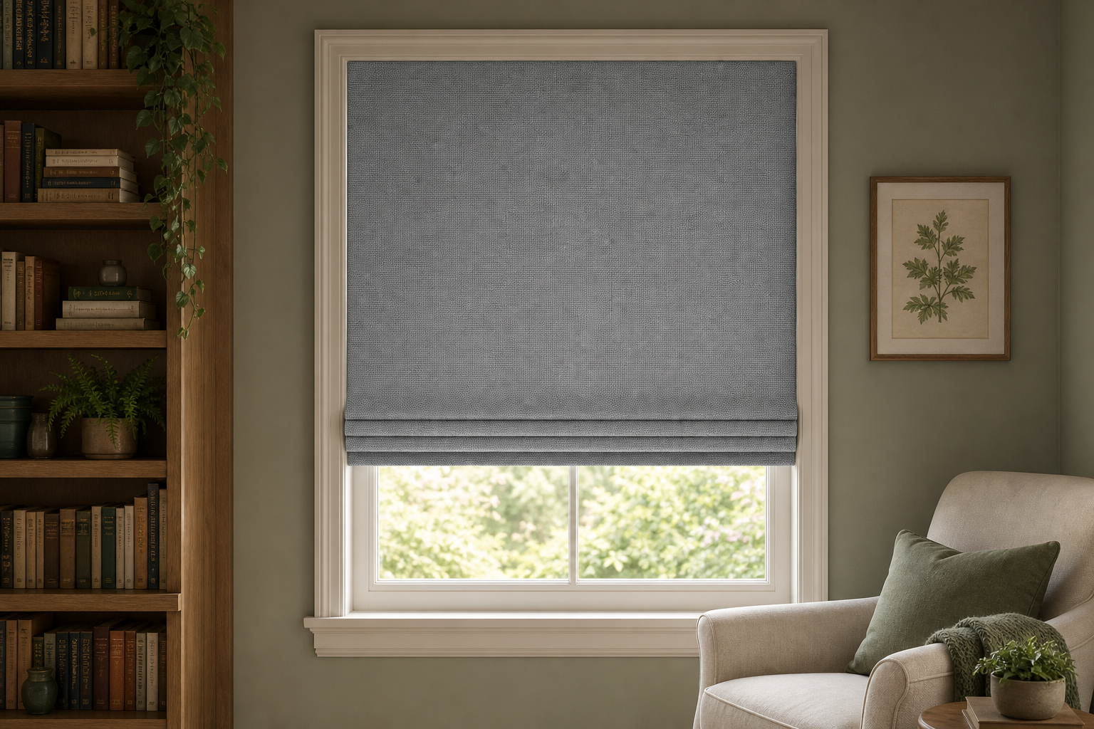 Carolina-Thundercloud Roman Shade