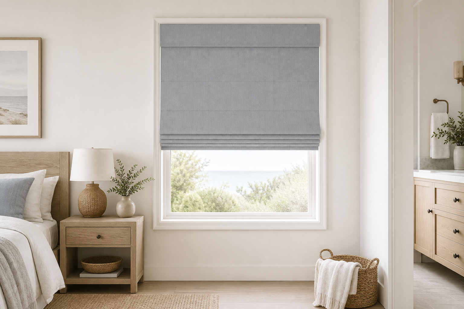Cottonwood-Haze Roman Shade