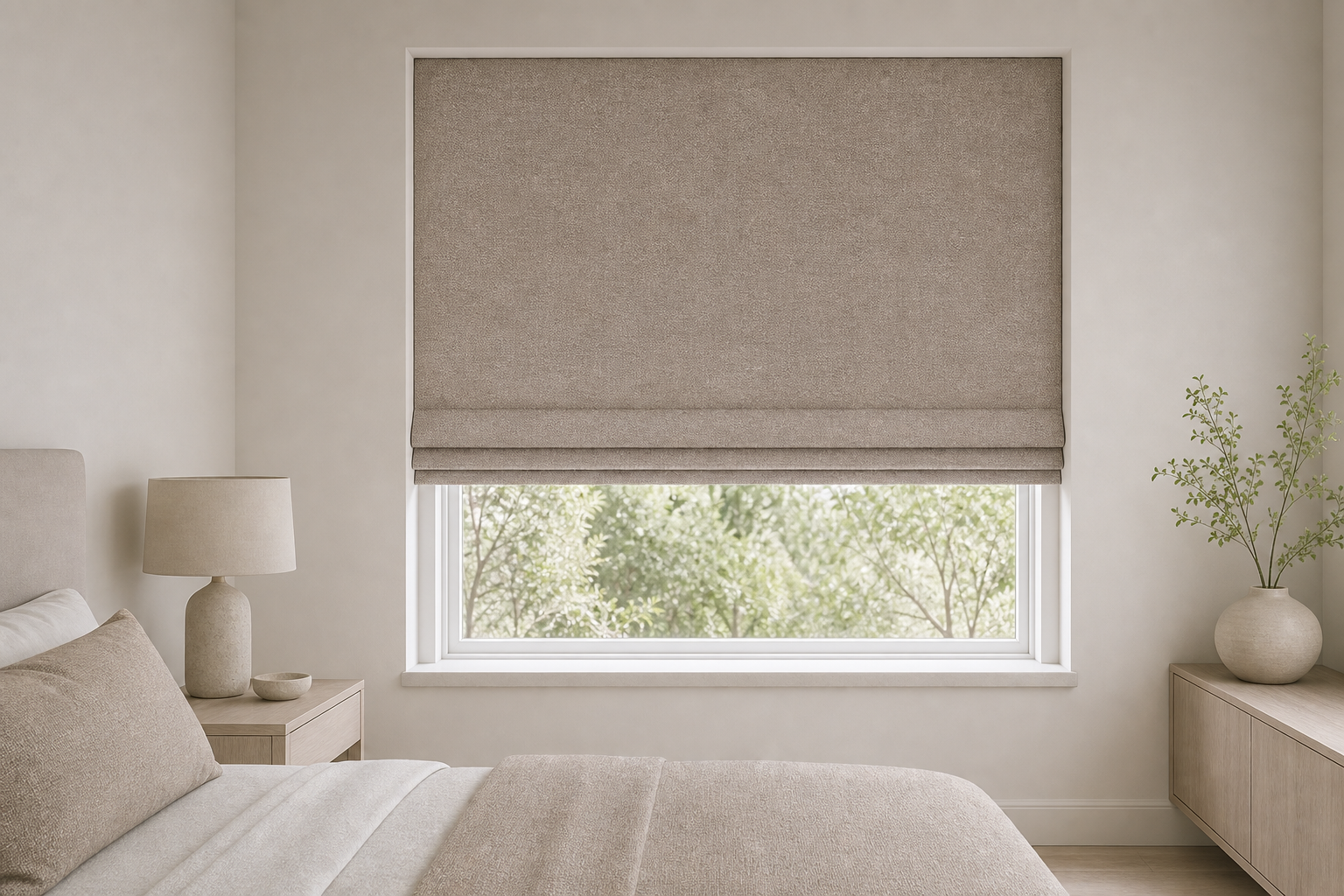 Dow-II-Cappuccino Roman Shade