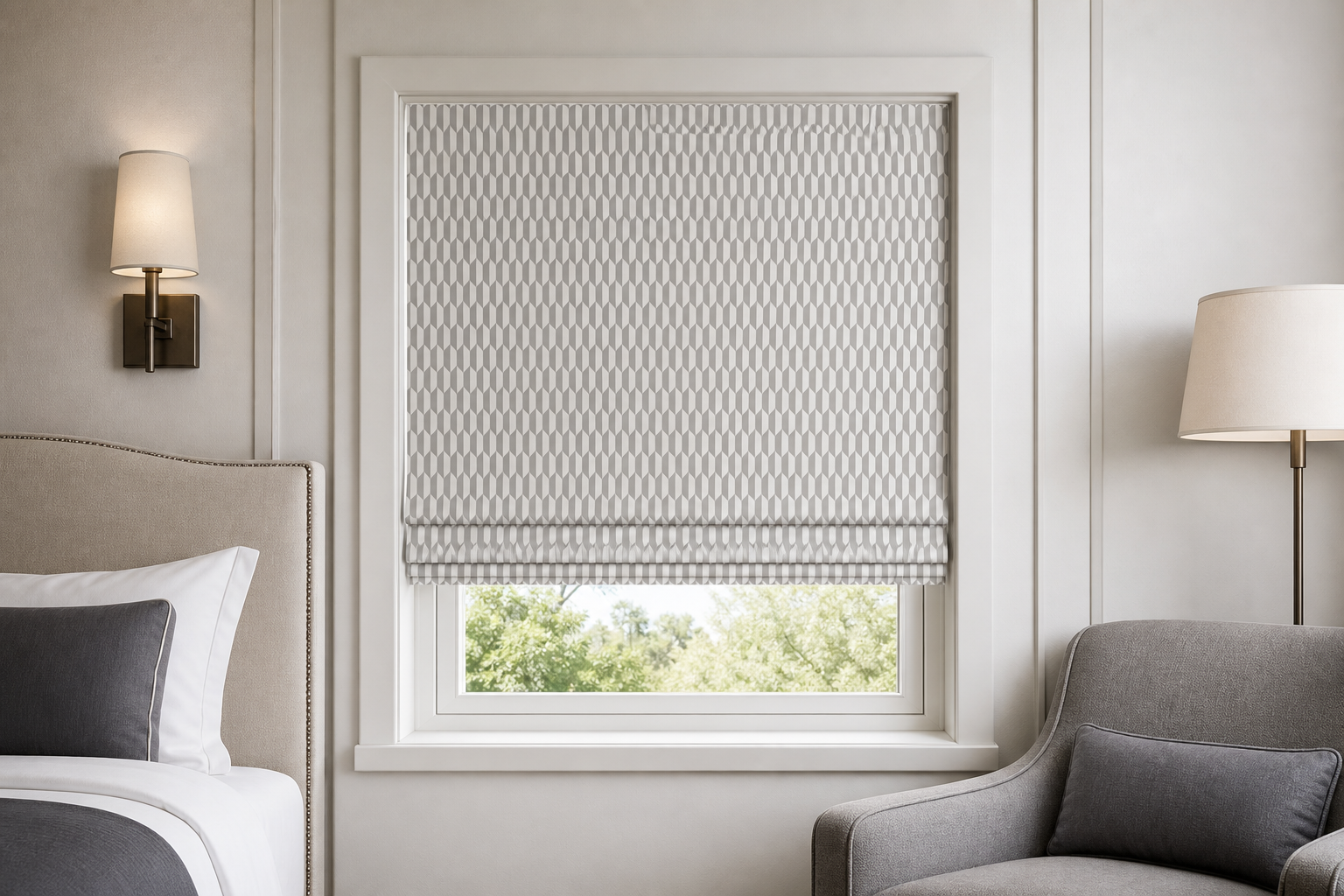Shades-Gray Roman Shade