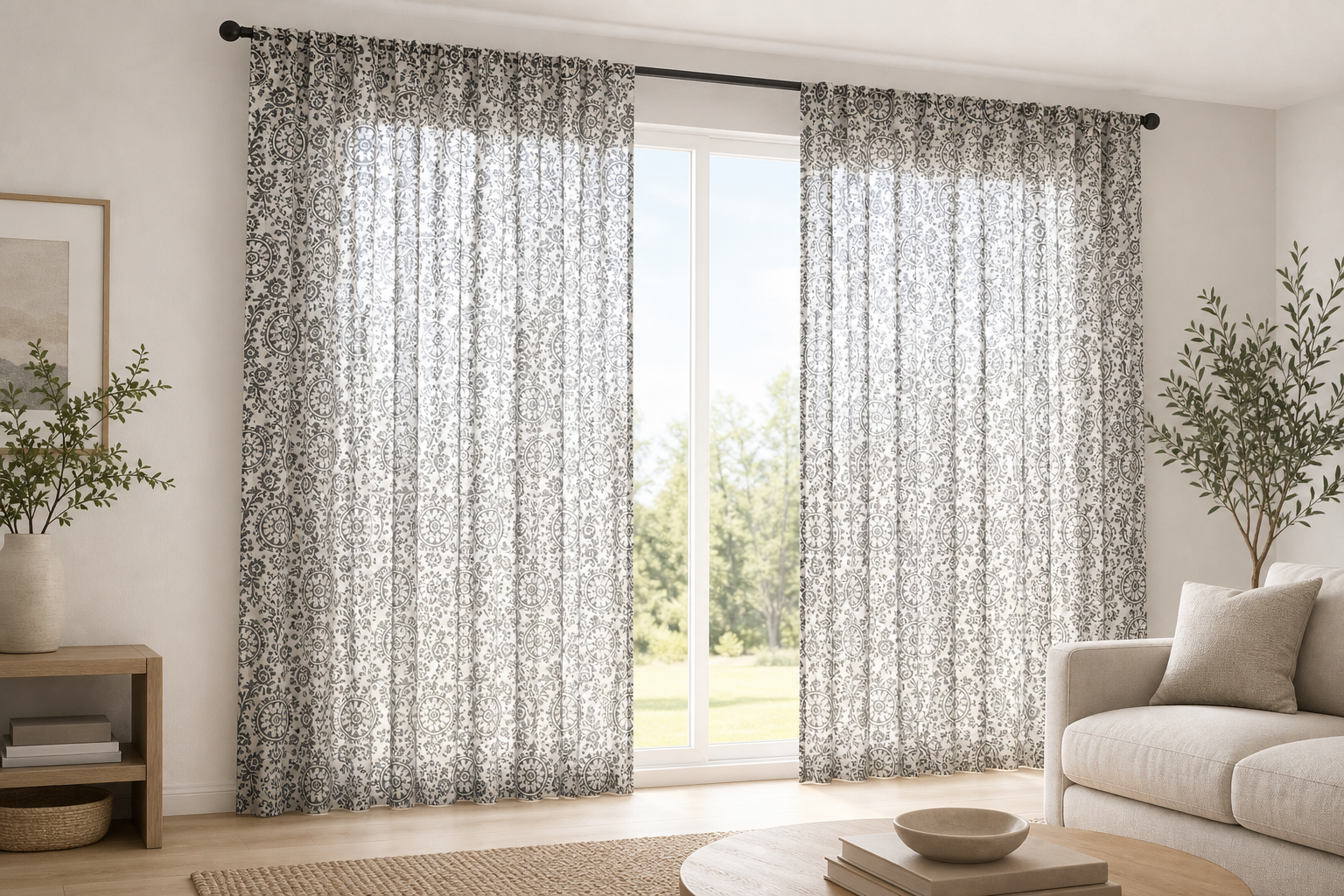 Harmony-Oatmeal Sheer Drapery