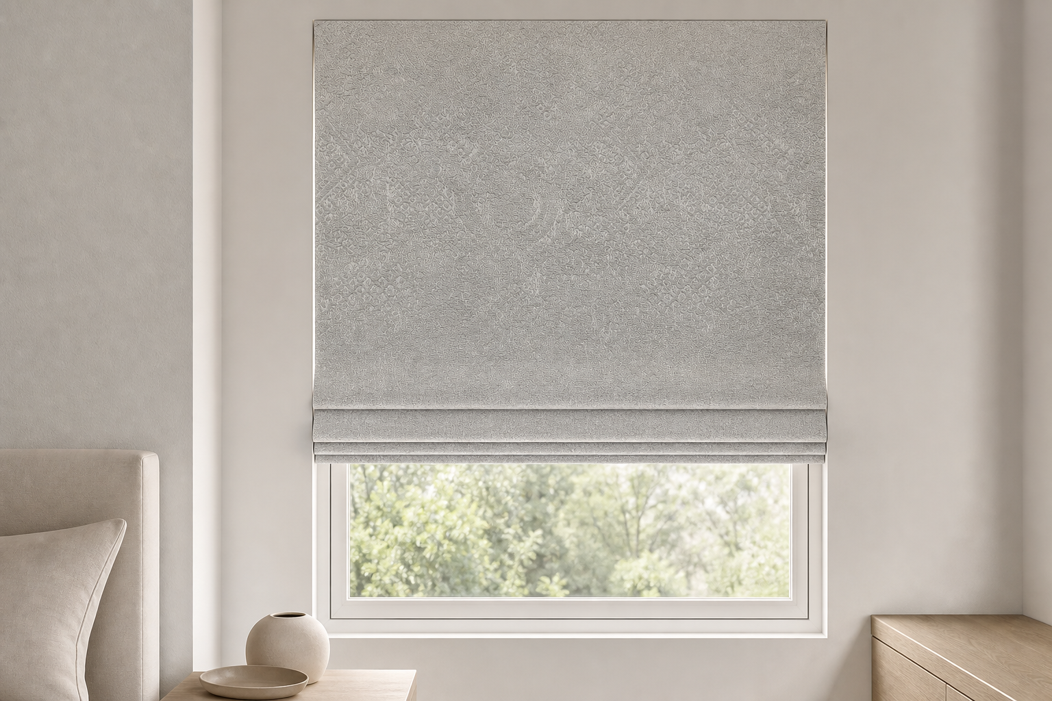Peace-Ash Roman Shade