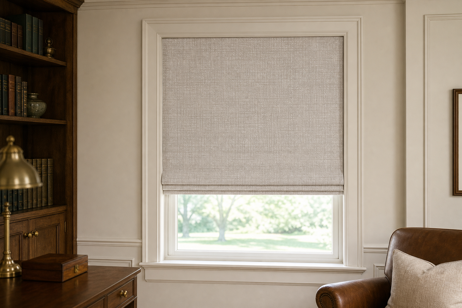 Salice---Oatmeal Roman Shade