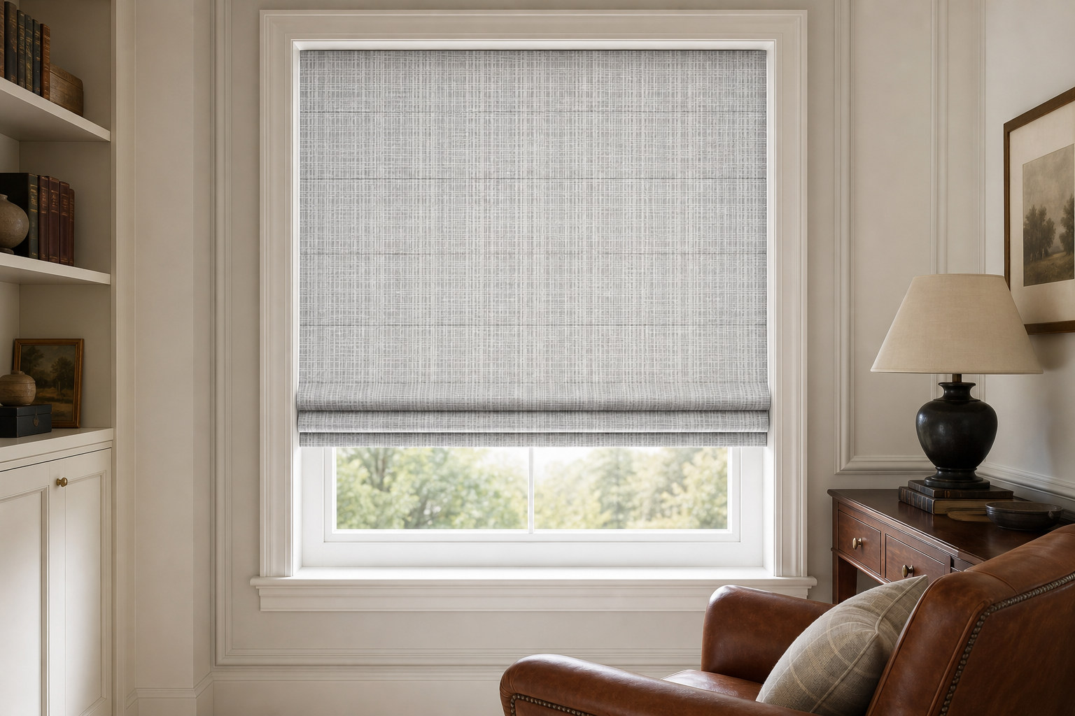 Salice---Silver Roman Shade