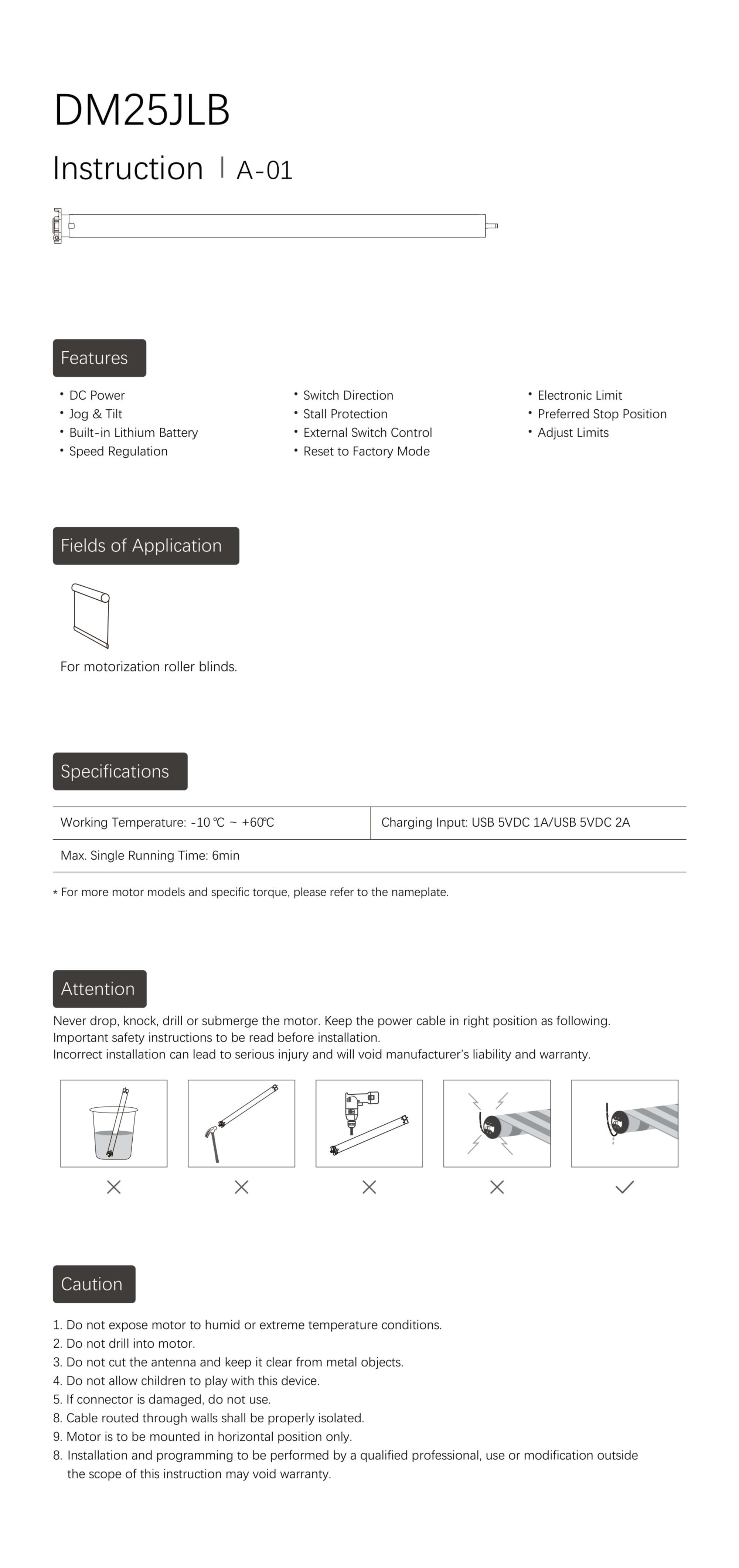 Dooya Tubular Motor Instructions page 16