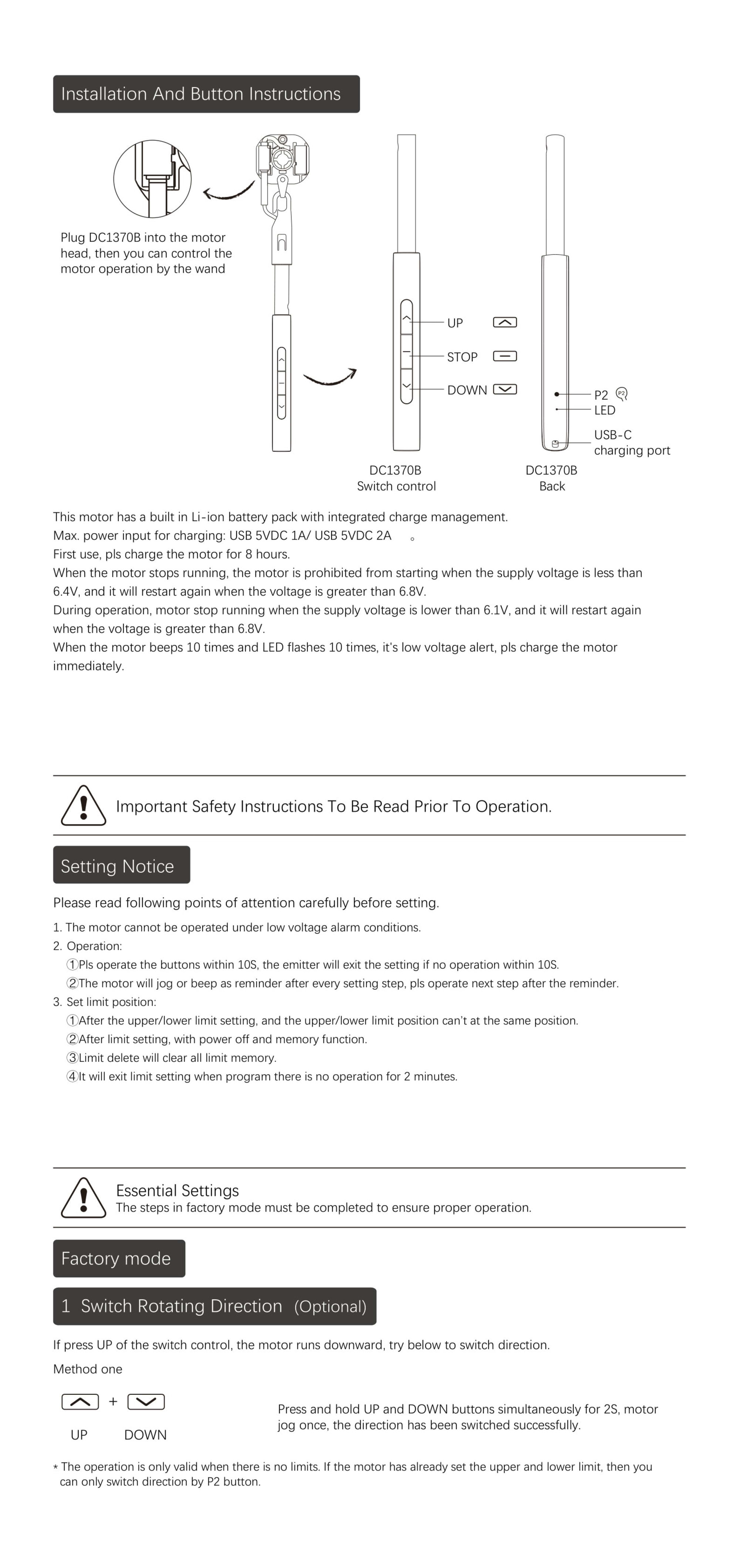 Dooya Tubular Motor Instructions page 17